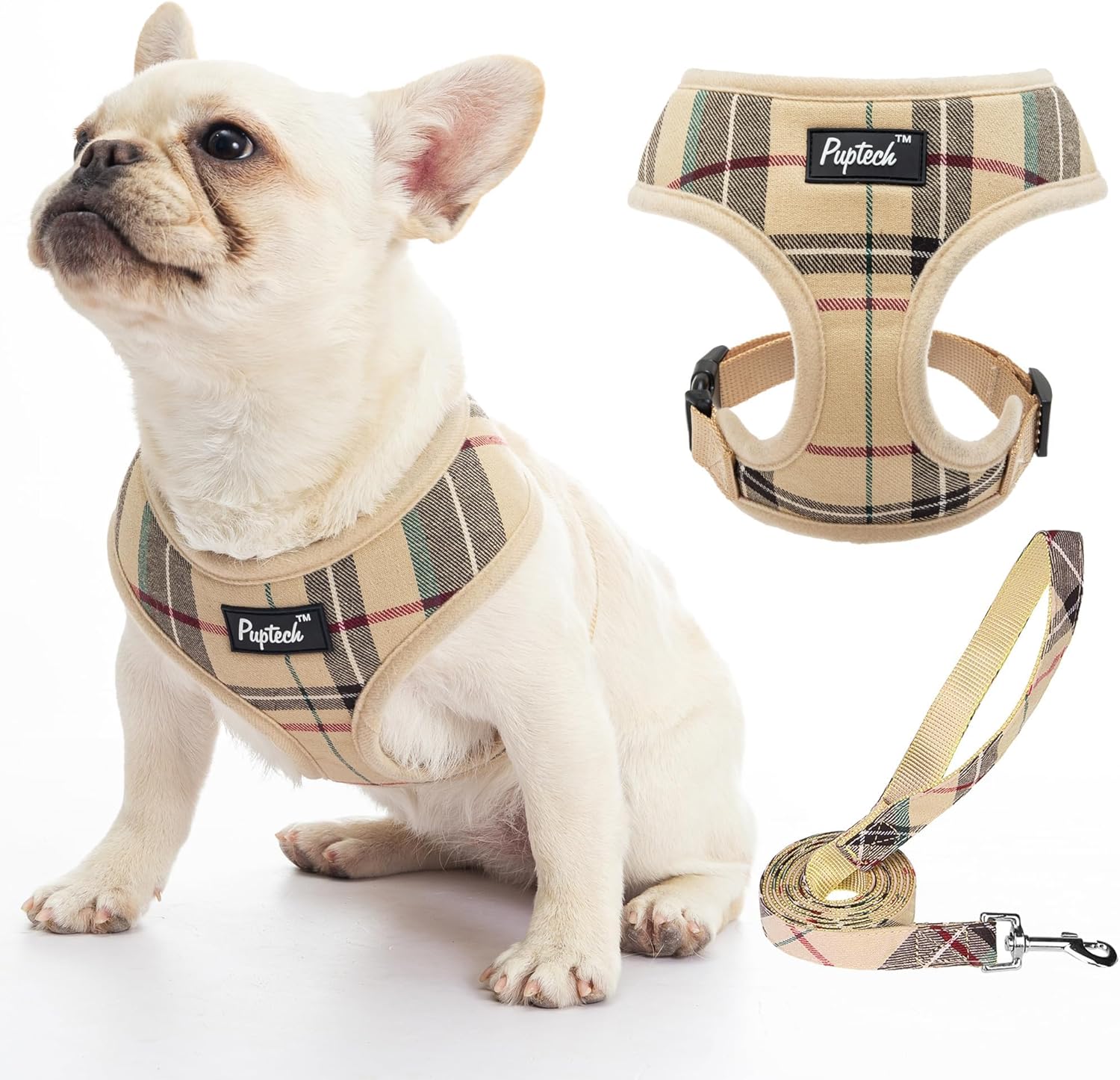 PUPTECK Soft Mesh Dog Harness and Leash Set Pet Puppy Cat Comfort Padded Vest No...