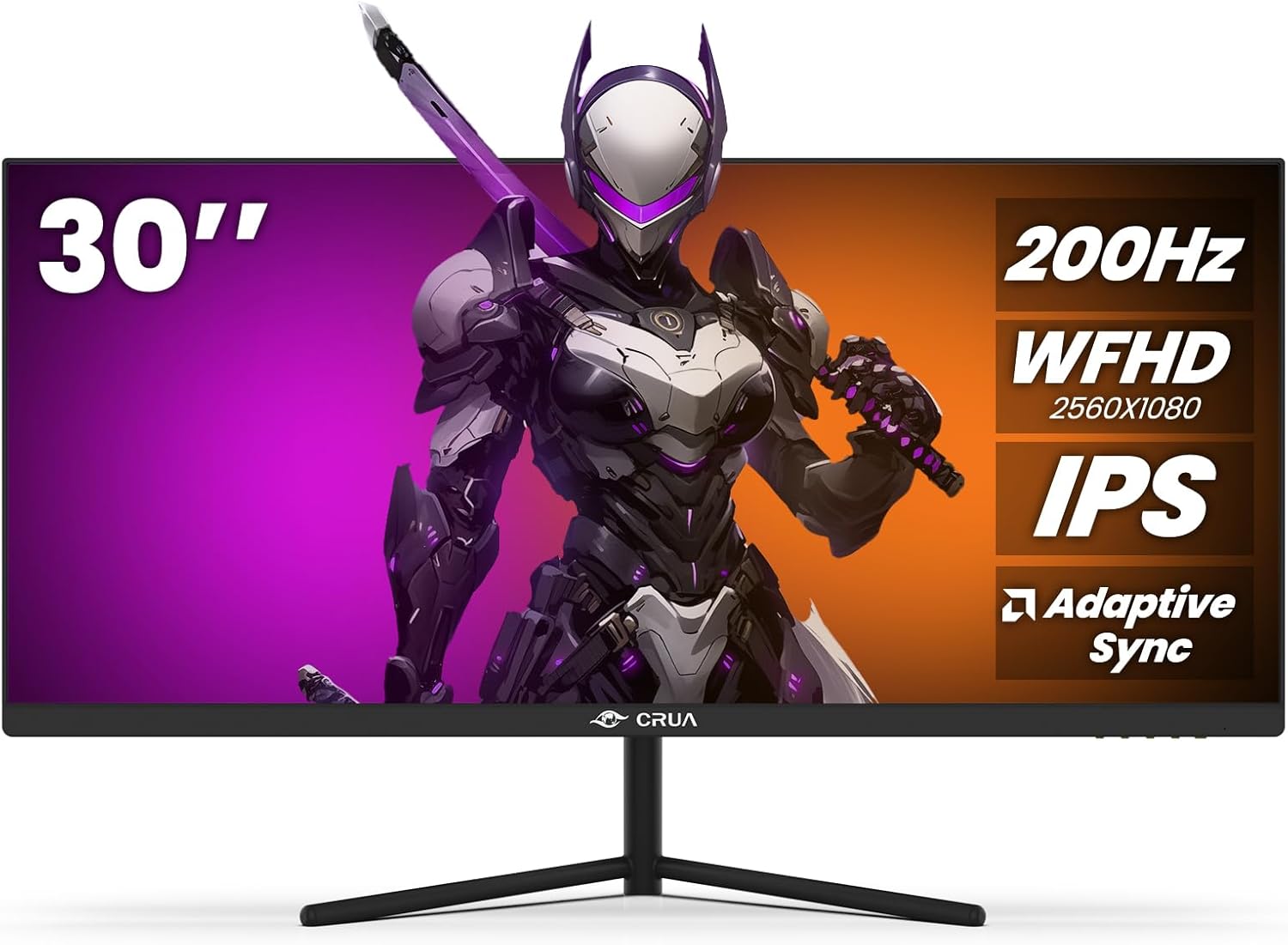 CRUA 30-inch Gaming Monitor 200HZ, 21:9 WFHD(2560X1080P) Ultrawide Computer Moni...