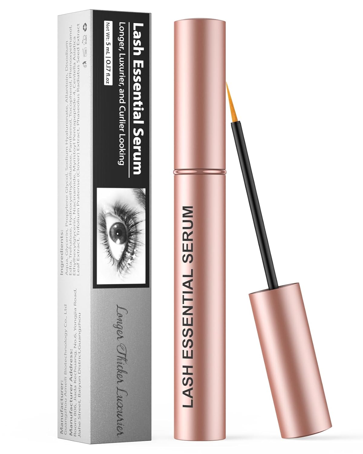 Eyelash Serum, Natural Cosmetic Eyelash Enhancer for Longer Thick Lashes, Innova...