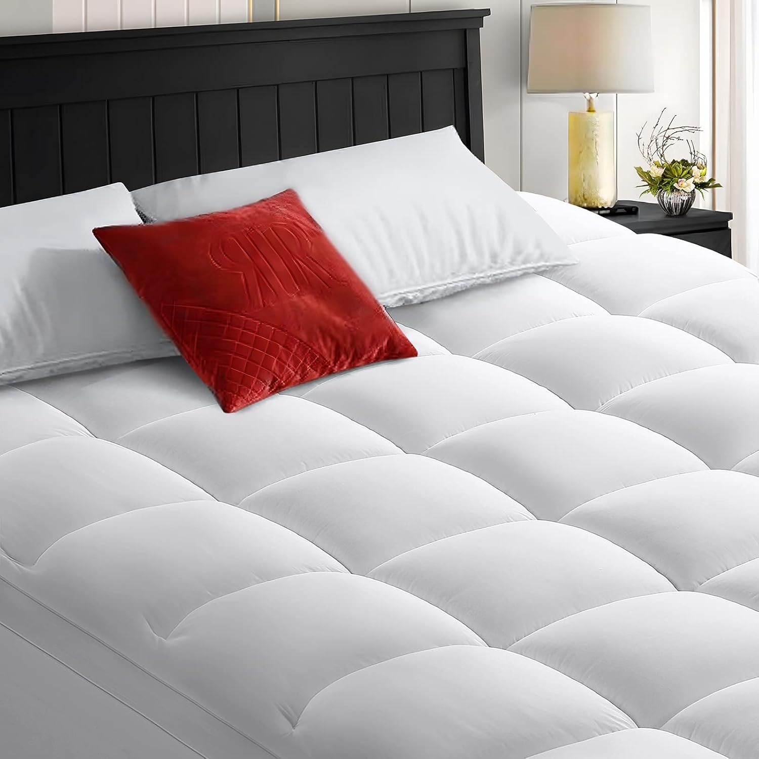 COHOME King Size Mattress Topper Extra Thick Cooling Mattress Pad 400TC Cotton T...