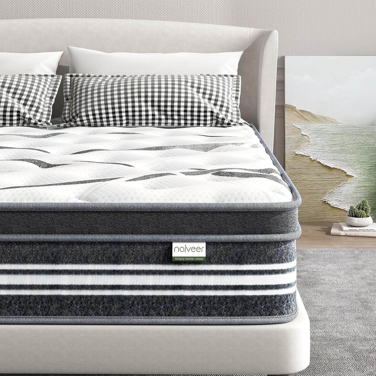 Queen Mattress 10 Inch, Special Memory Foam Mattress Queen with Innerspring, Inn...
