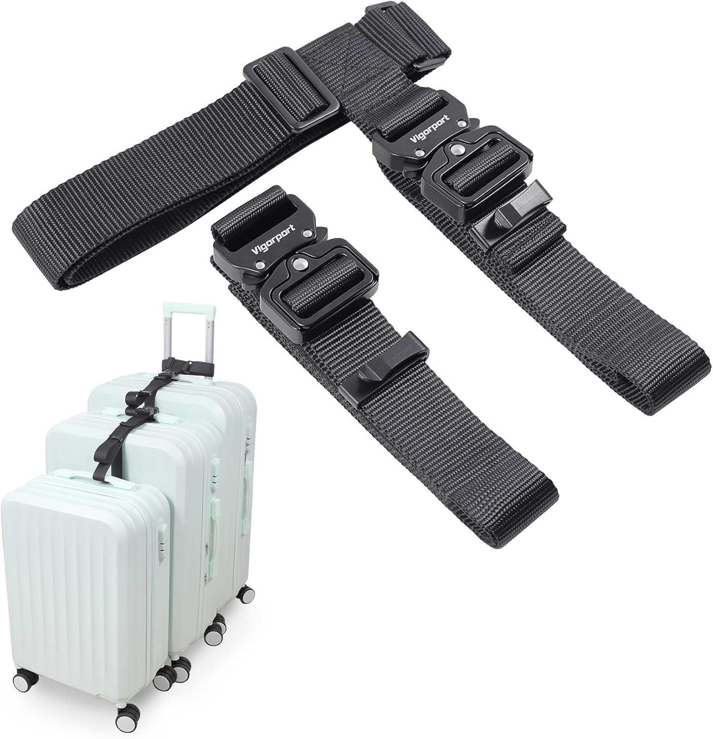 Vigorport Luggage Straps, Straps for Suitcase, Add A Bag Adjustable Attachment A...