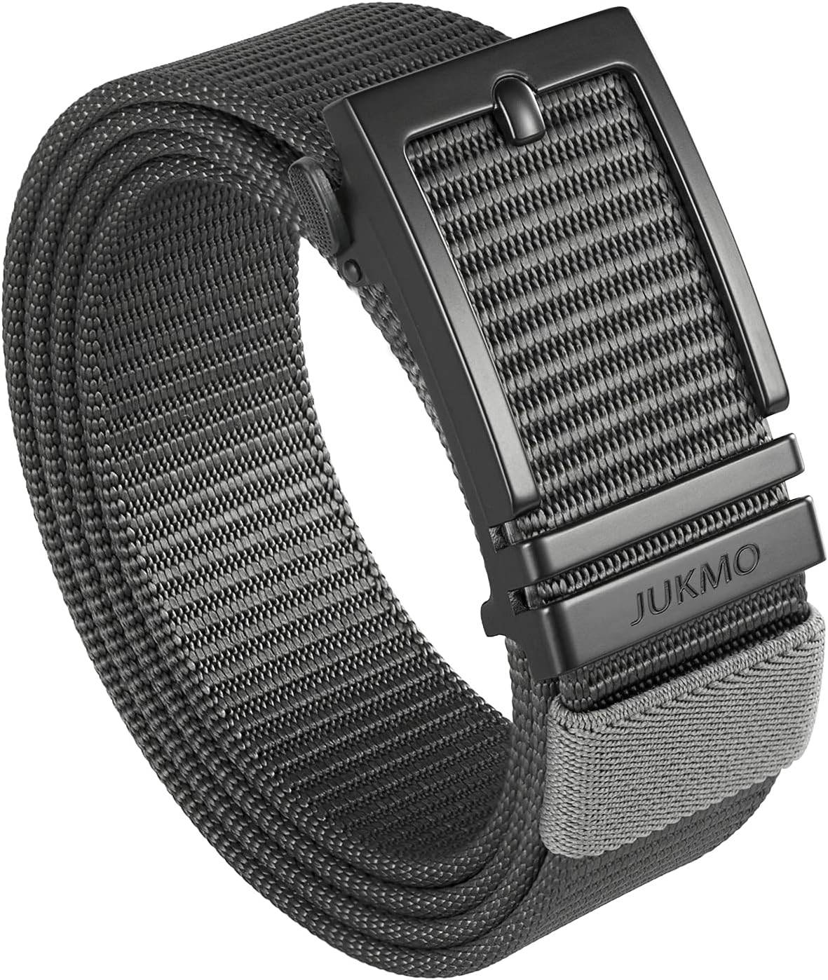 JUKMO Ratchet Golf Belt for Men, Nylon Web Tactical Belt with Automatic Slide Bu...