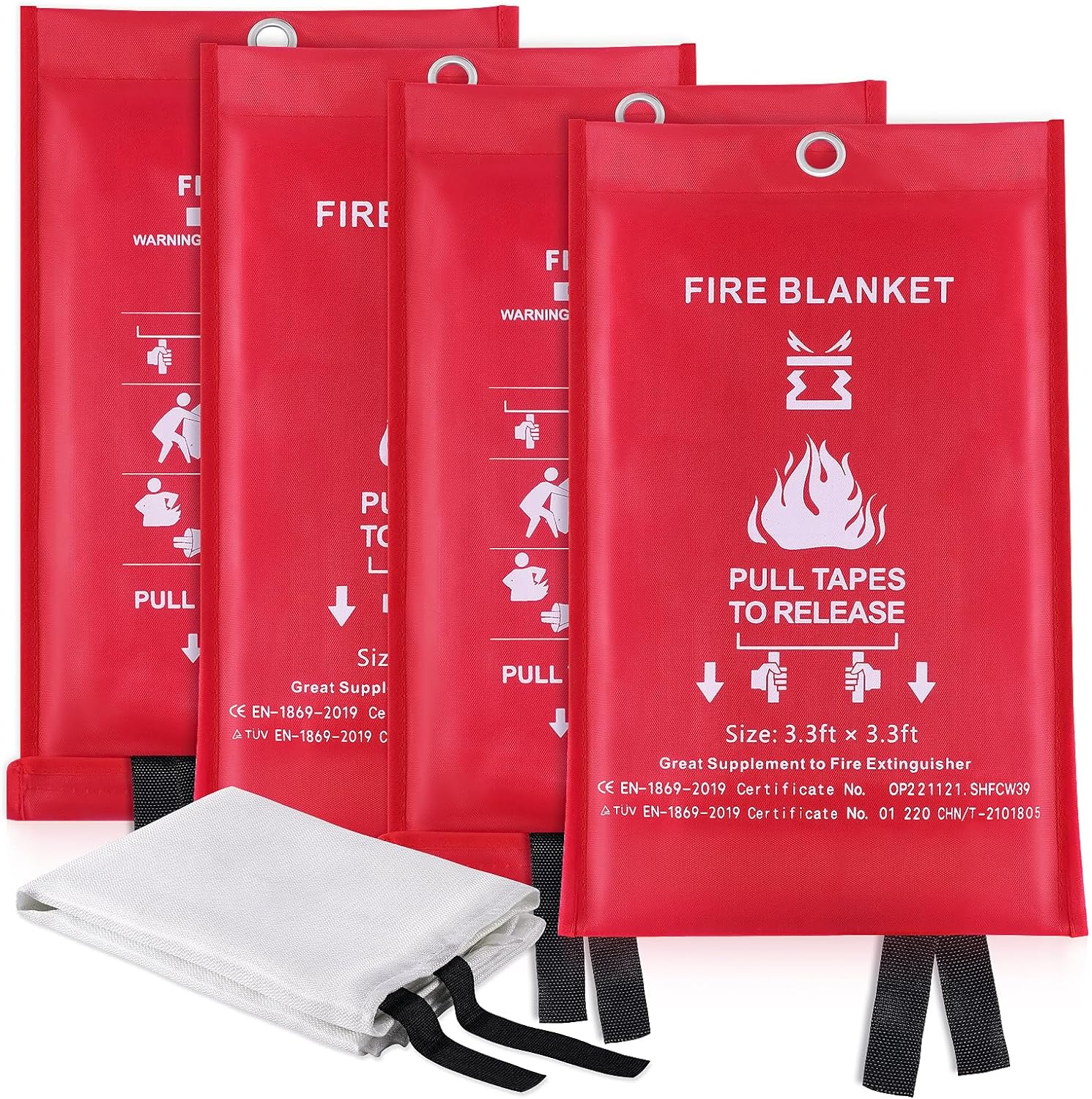 KITOSUN Fire Blanket, Special Fiberglass Fire Survival Blanket, Innovative Fire...