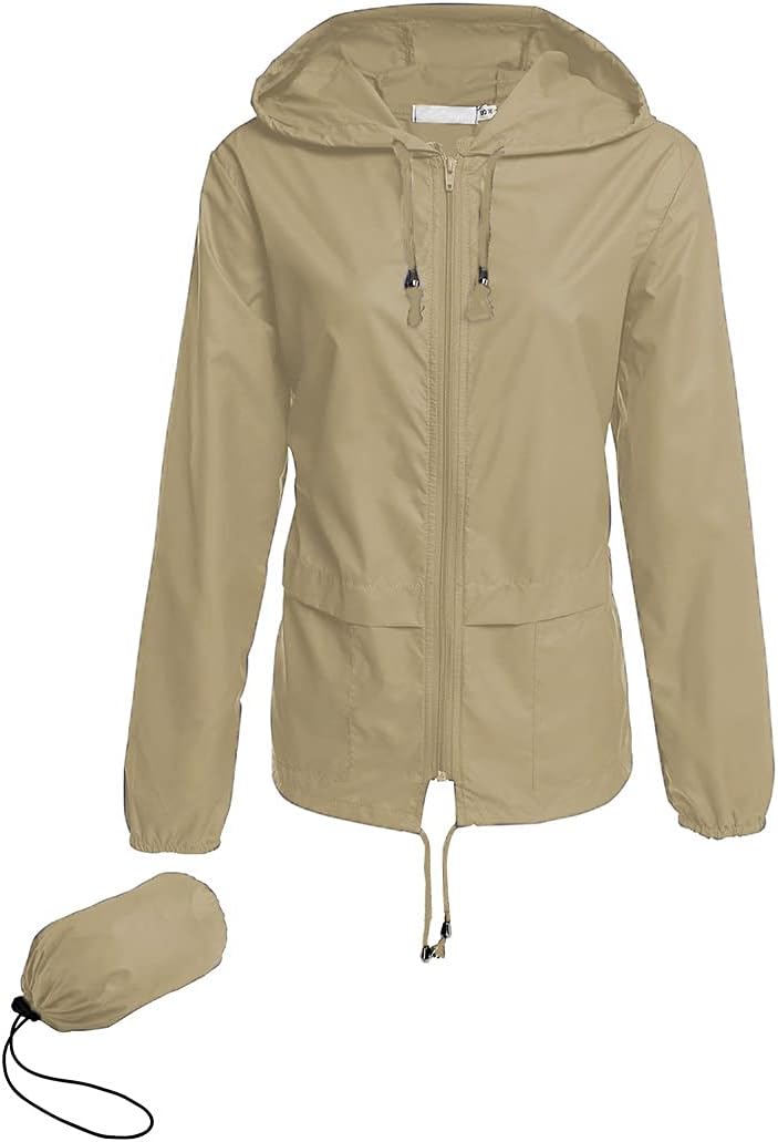 Hount Raincoat, Special Women's Lightweight Hooded Raincoat, Affordable Packable...
