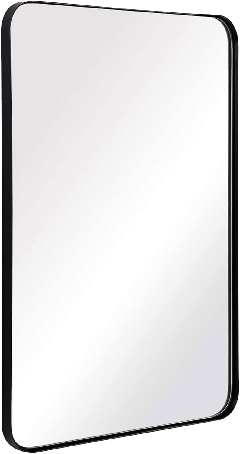 ANDY STAR Wall Mirror for Bathroom, 24x36 Inch Black Bathroom Mirror, Stainless...