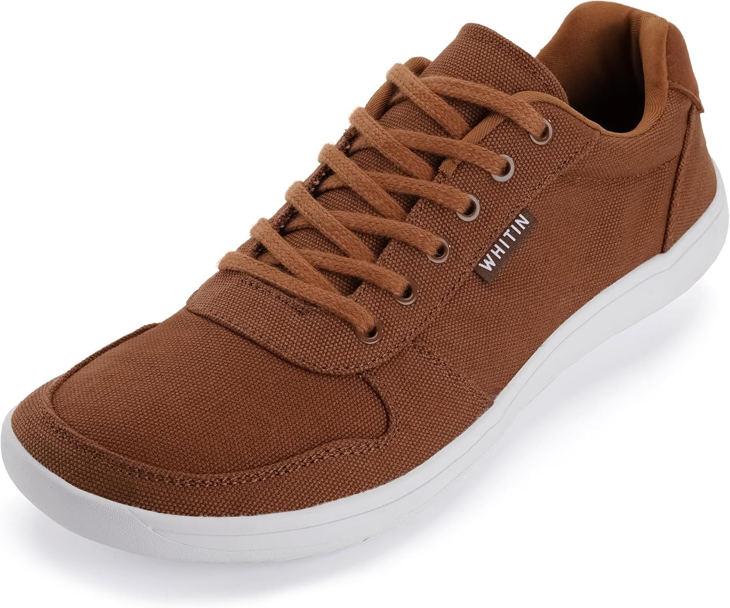 WHITIN Men's Wide Barefoot Shoes | Canvas Minimalist Sneakers | Zero Drop Sole 9...