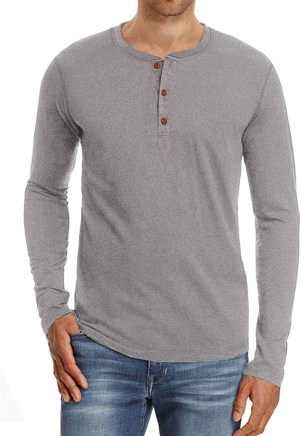 PEGENO Men's Fashion, Special Casual Front Placket Long Sleeve Shirts, Unique He...