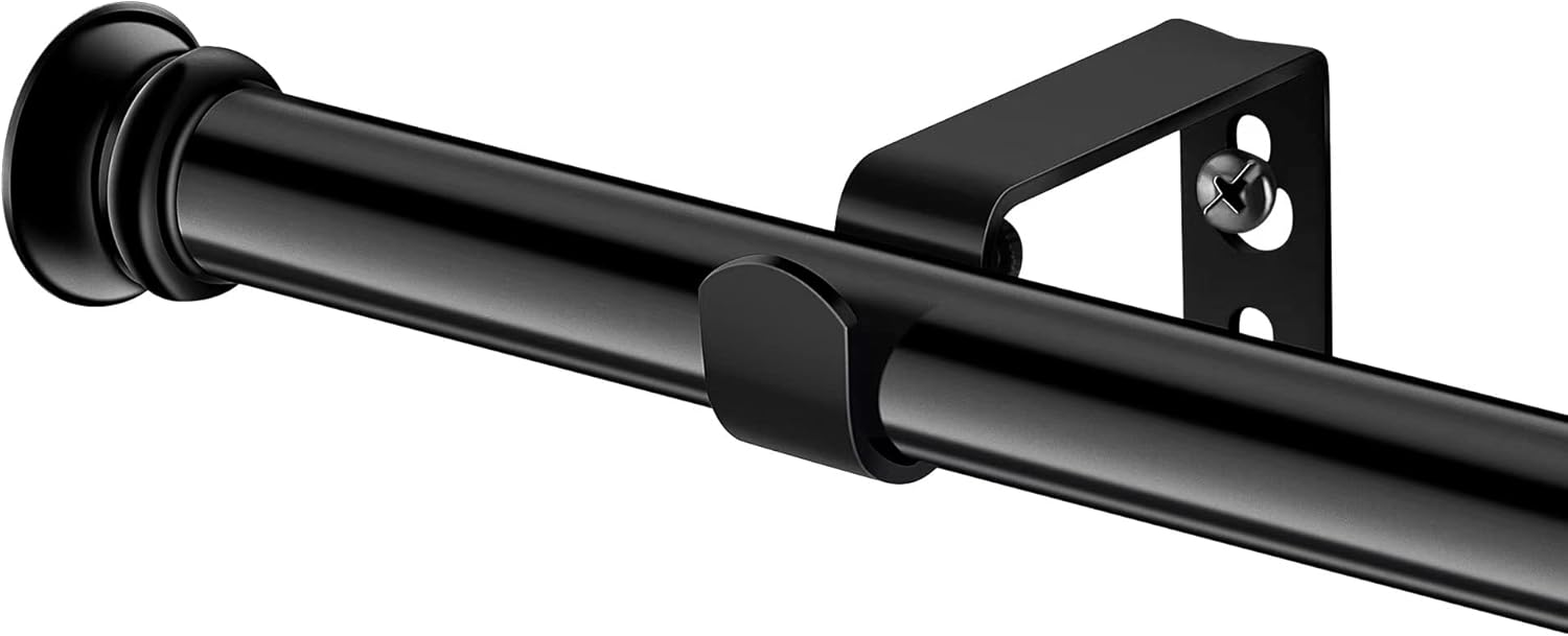 Standard Decorative Window Curtain Rods 30 to 88 Inch,5/8 Inch Diameter Small Cu...