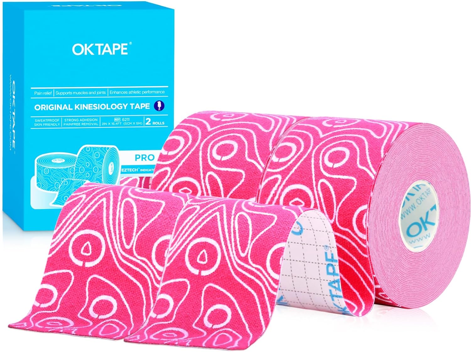 OK TAPE PRO Kinesiology Tape, Special Elastic Athletic Tape, High-Quality Therap...