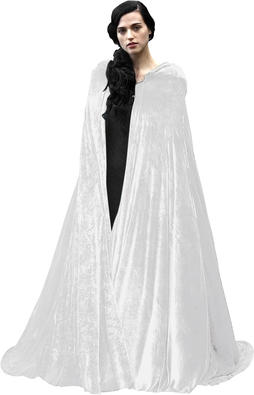 HOMELEX Witch Cloak, Special Velvet Cloak for Halloween, Unique Hooded Cape, Inn...
