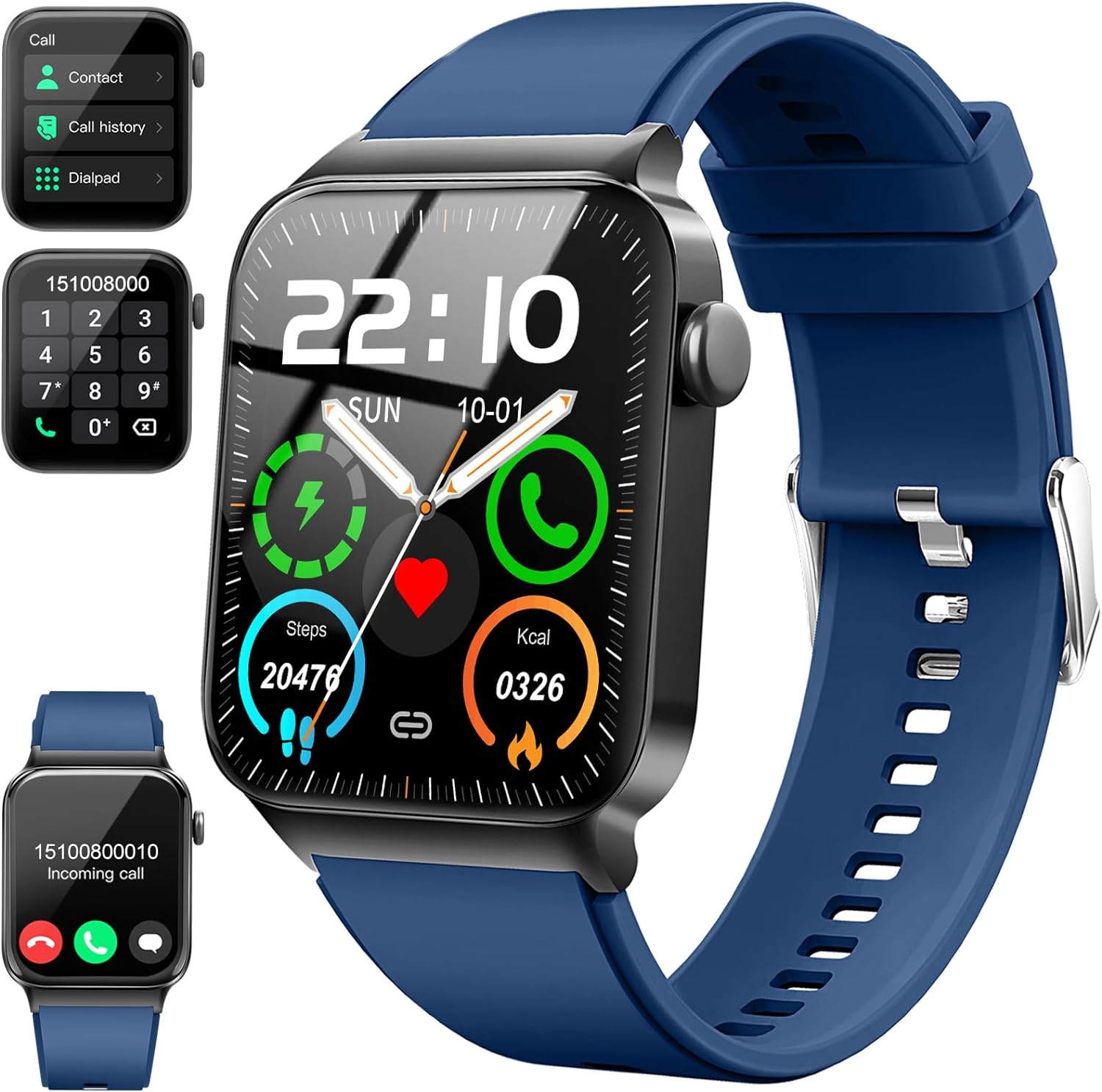 Smart Watch for Men Women Answer/Make Calls, 1.85" Touch Screen Smart Watches wi...