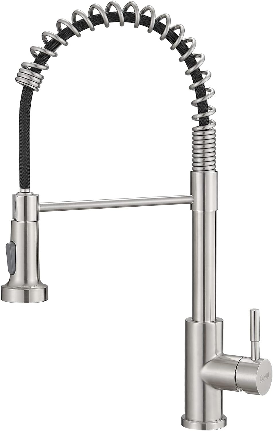 GIMILI Kitchen Faucet with Pull Down Sprayer High Arc Single Handle Spring Kitch...