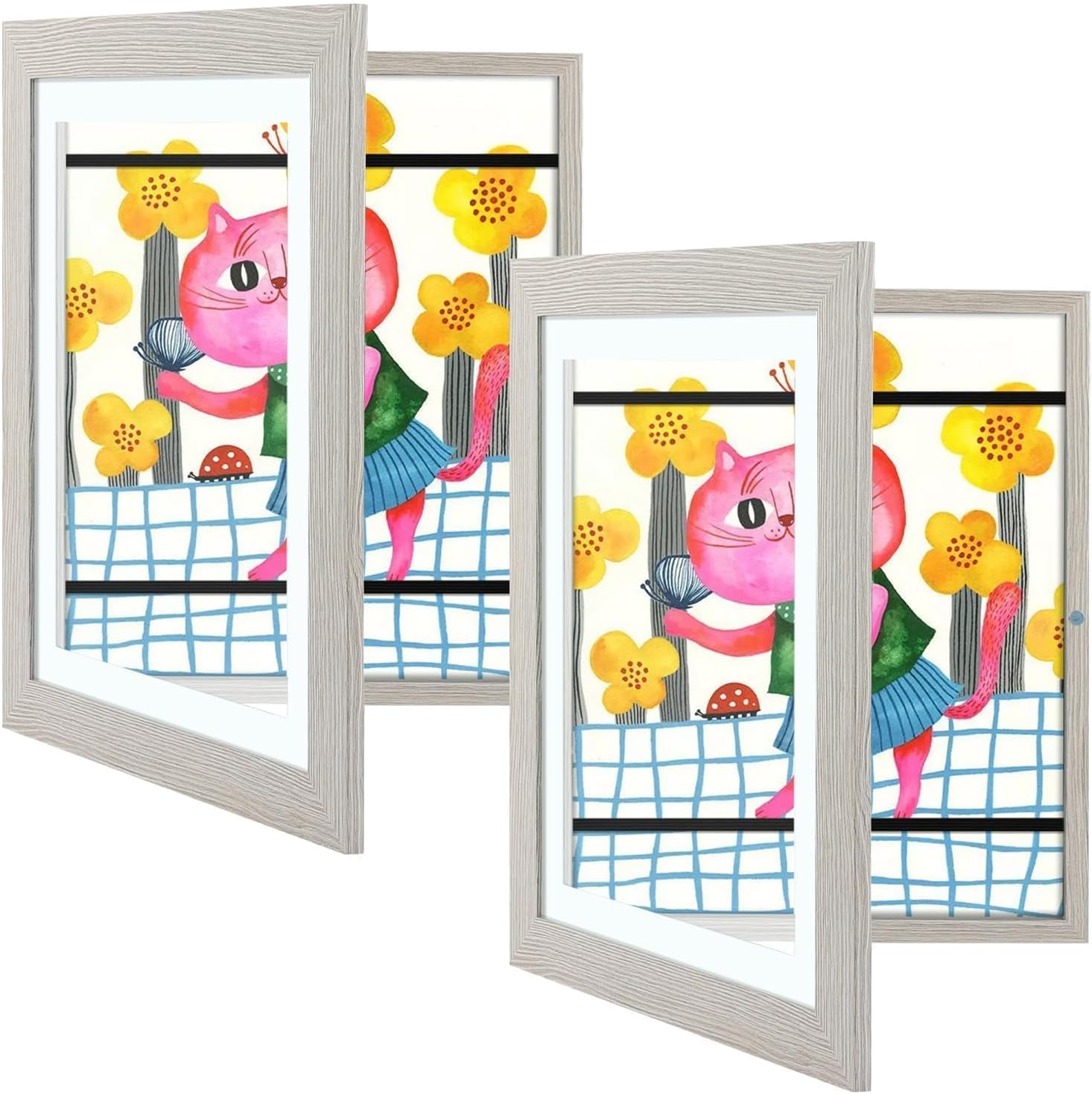 Golden State Art, Special Kids Art Frames, Unique Front-Opening Frames for Kids...