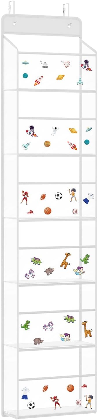 Univivi Over The Door Organizer Hanging Storage, Closet Door Organizer Baby Stor...