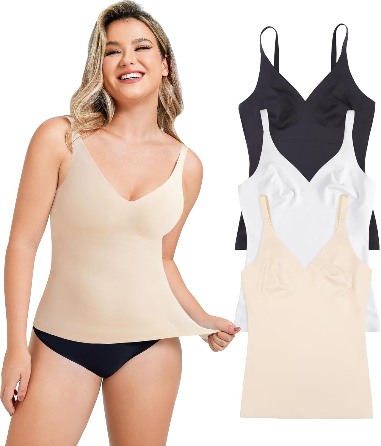 LODAY Compression Tank Tops for Women Tummy Control Shapewear Seamless Body Shap...