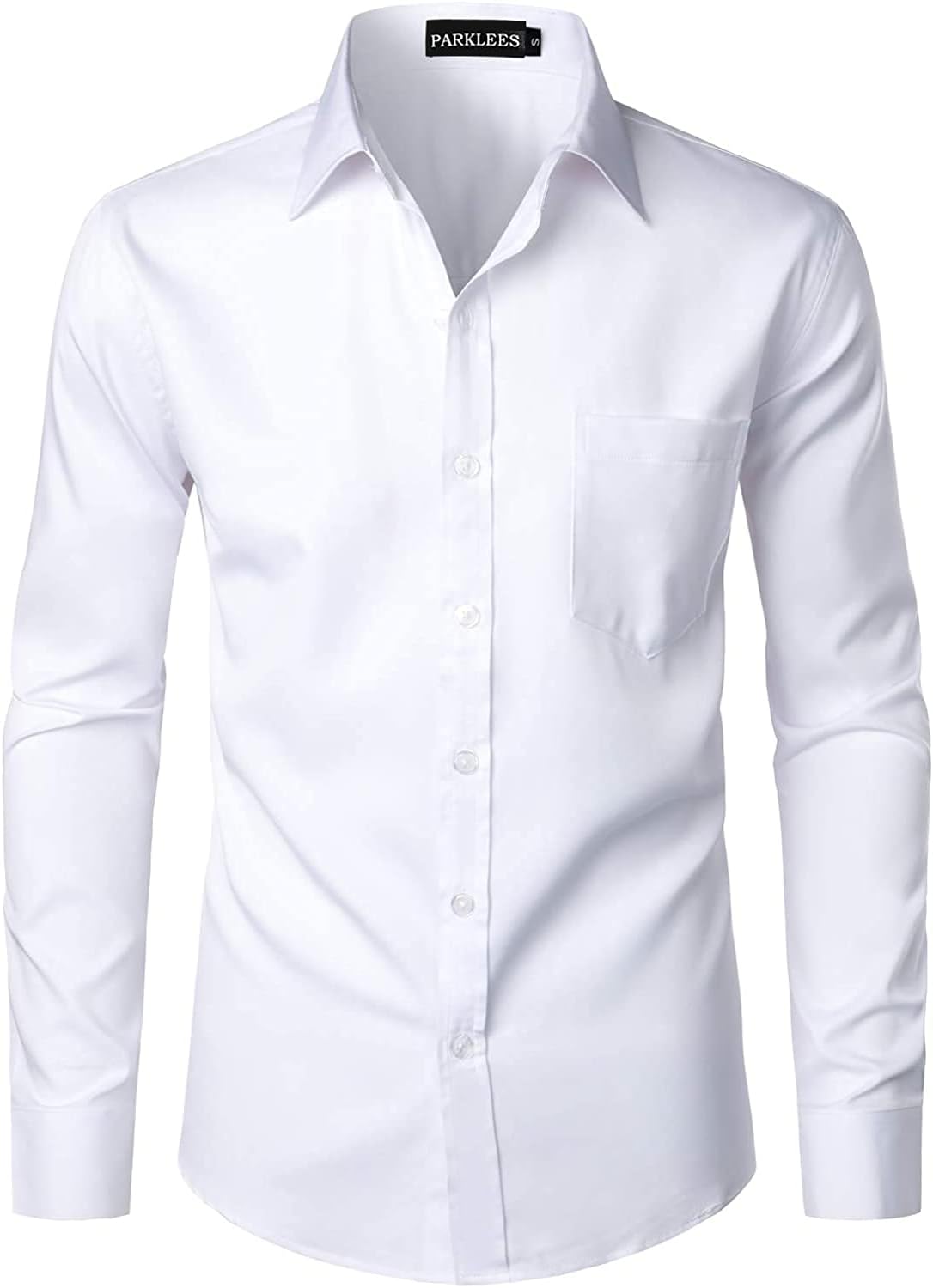 PARKLEES Men's Urban Stylish, Special Casual Business Slim Fit Dress Shirt, Inno...