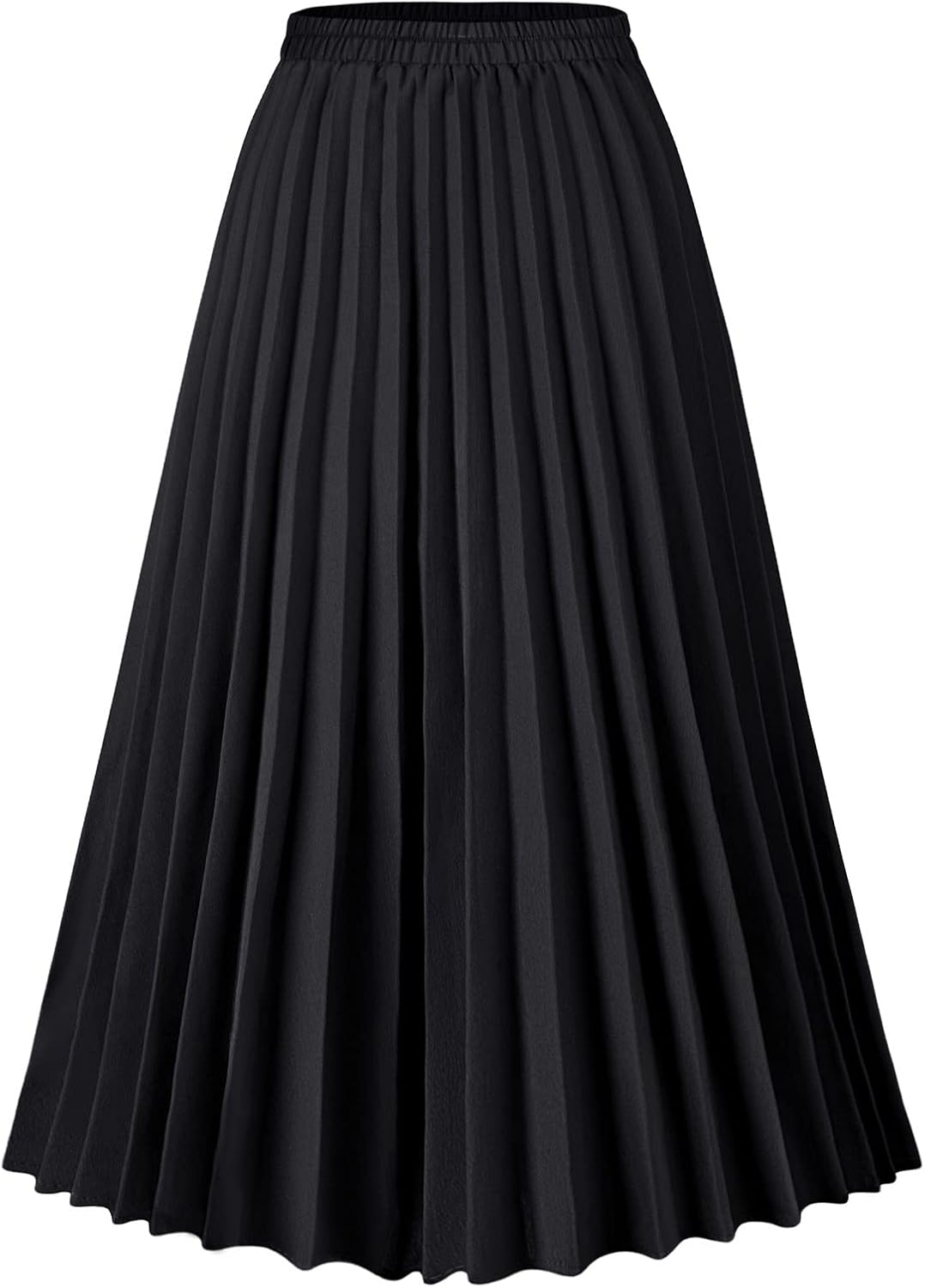 Womens Skirt Leopard Print Midi Long Shirring Skirts High Waisted A Line Skirts...