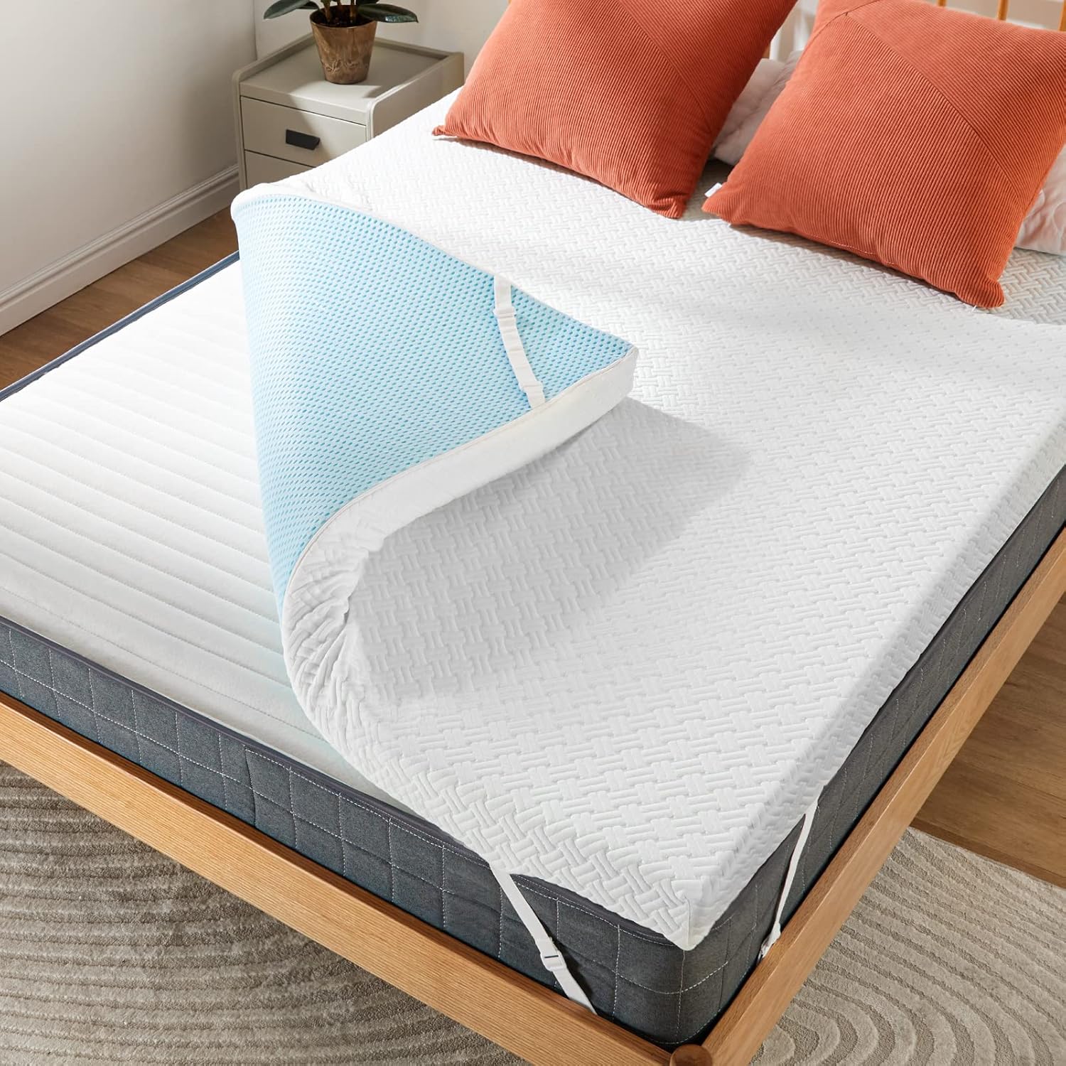PERLECARE 3 Inch King Mattress Topper for Pressure Relief, Gel Memory Foam Mattr...