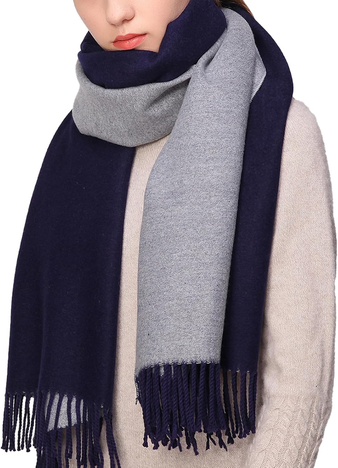 RIIQIICHY Ladies Scarf for Women Winter Scarves Wraps Pashmina Shawl Reversible...