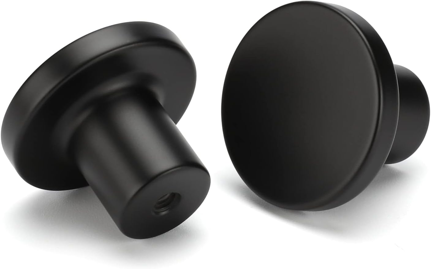 LONTAN 10 Pack Black Door Knobs Round Cabinet Knobs Black Kitchen Drawer Knobs C...