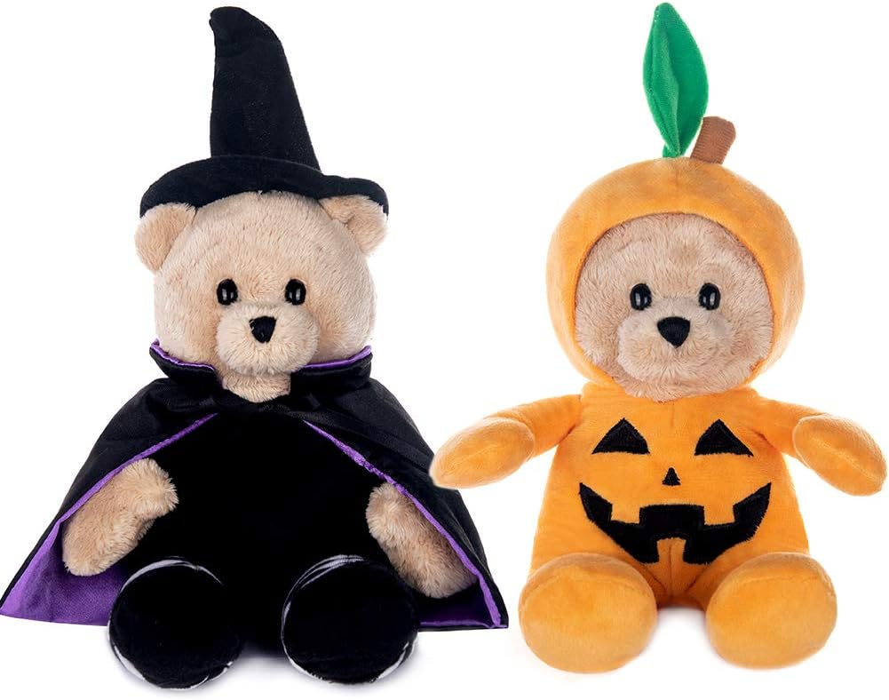 My OLi 9" Plush Halloween Toy Stuffed Animal Teddy Bear Plush Pumpkin Stuffed Wi...