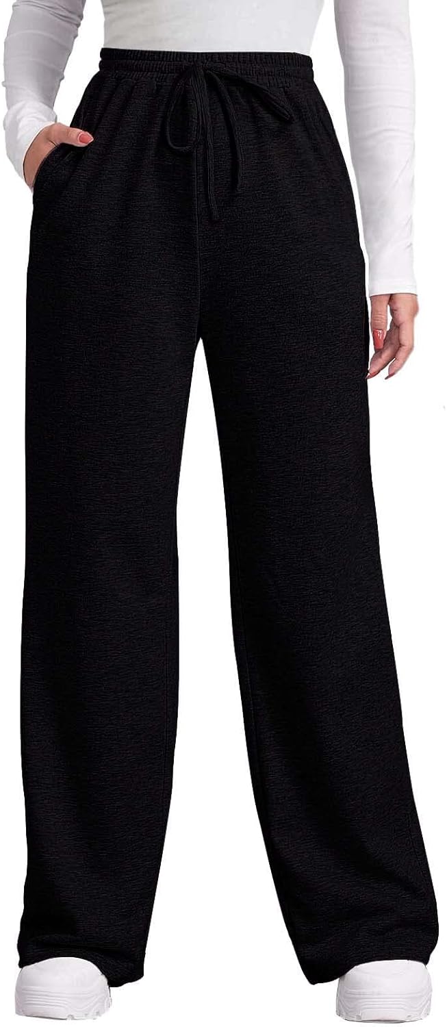 OFEEFAN Fall Womens Pants, Special Winter Sweatpants with Elastic Waist and Pock...