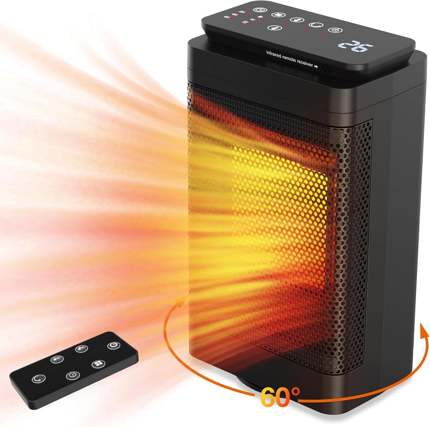 Altronia Electric Space Heater with Fan - 1500W He...