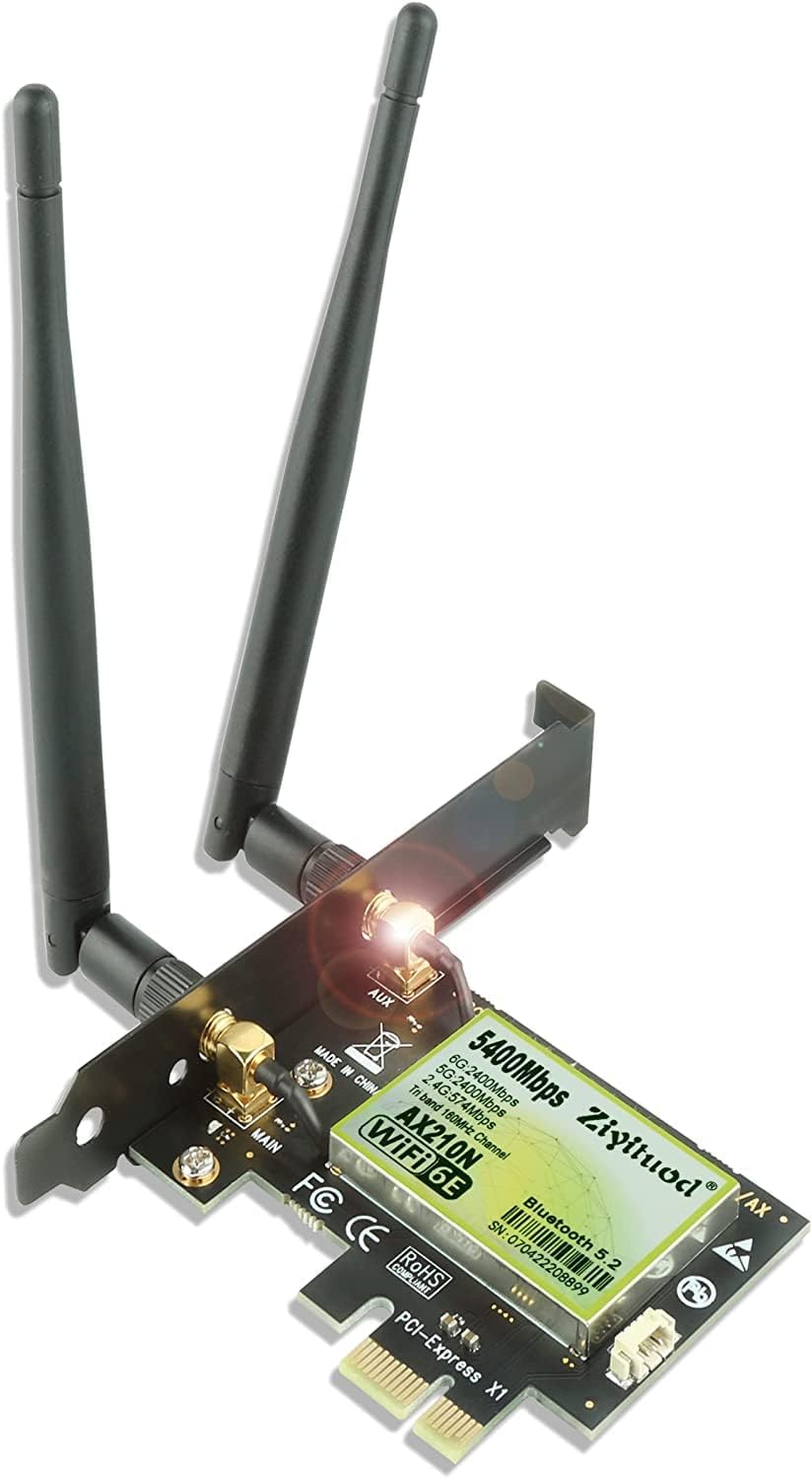 Ziyituod WiFi 6E AX210 Bluetooth5.2 PCIe WiFi Card...