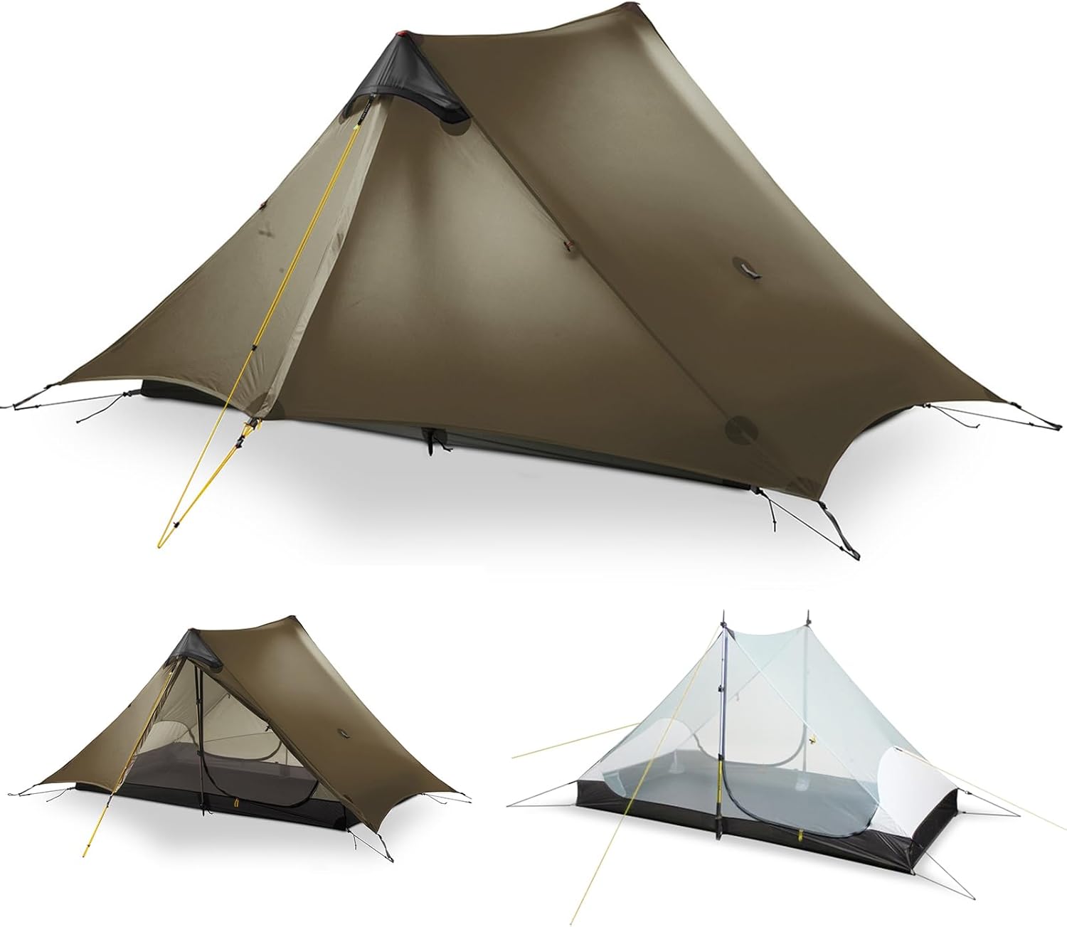 LANSHAN Ultralight Tent 3-Season Backpacking Tent for 1-Person or 2-Person Campi...