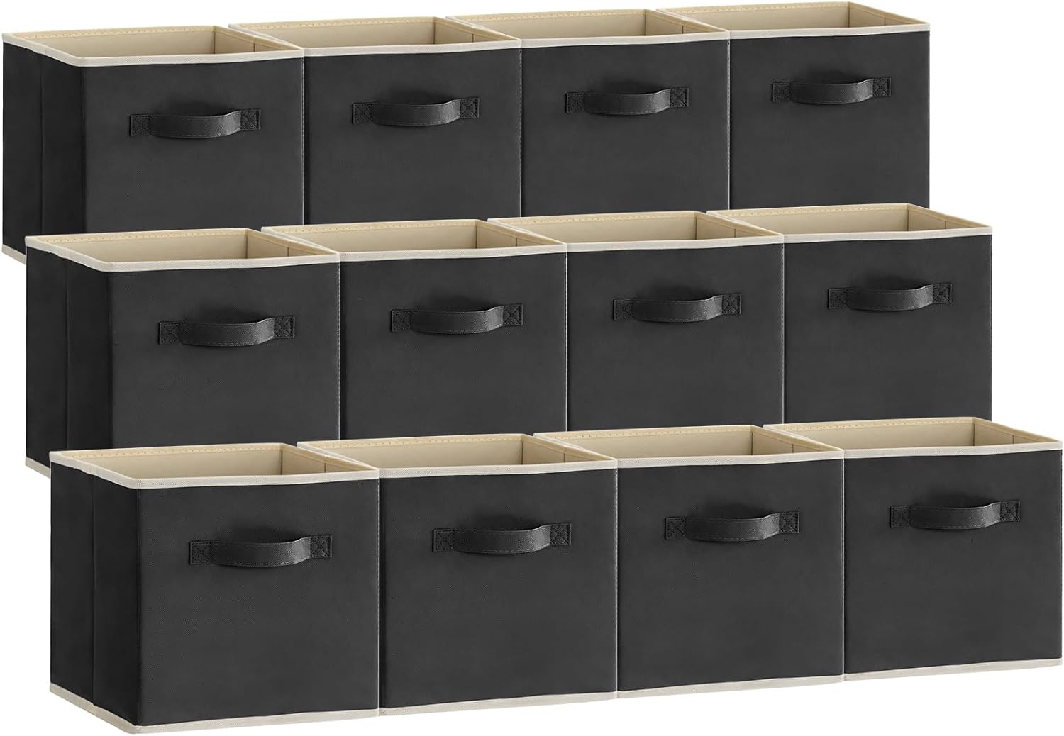 Lifewit 12 Packs Storage Cubes, Special Foldable Decorative Fabric Storage Baske...