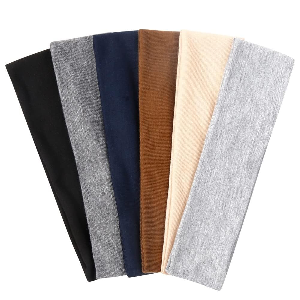 TERSE Headbands for Women Short Hair Non Slip Elastic Sweat Hairbands Soft Fabri...