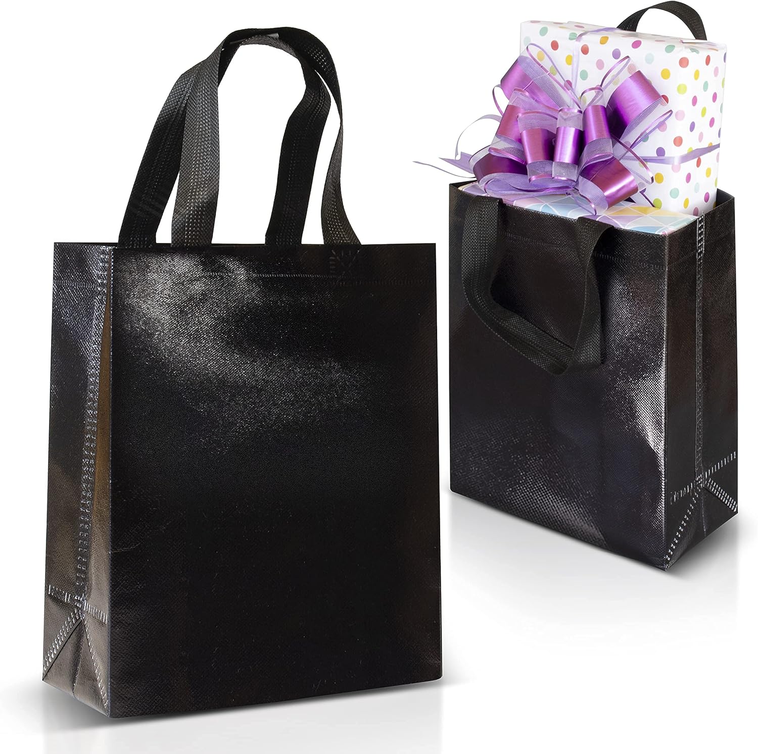 Nush Nush Black Gift Bags, Special Reusable Bags With Handles, Innovative Medium...