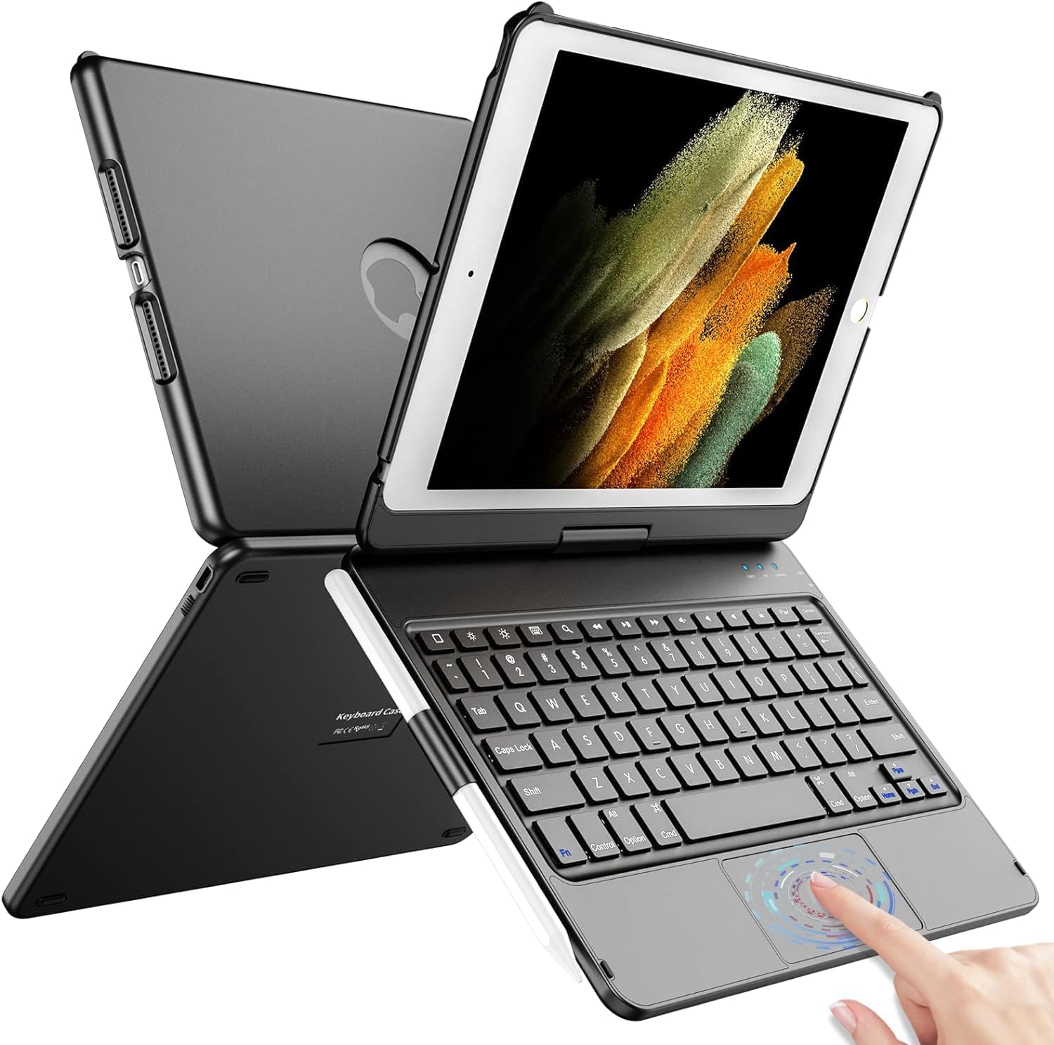 TQQ Keyboard Case for iPad 9th Generation with Multi-Touch Precision Trackpad, 1...