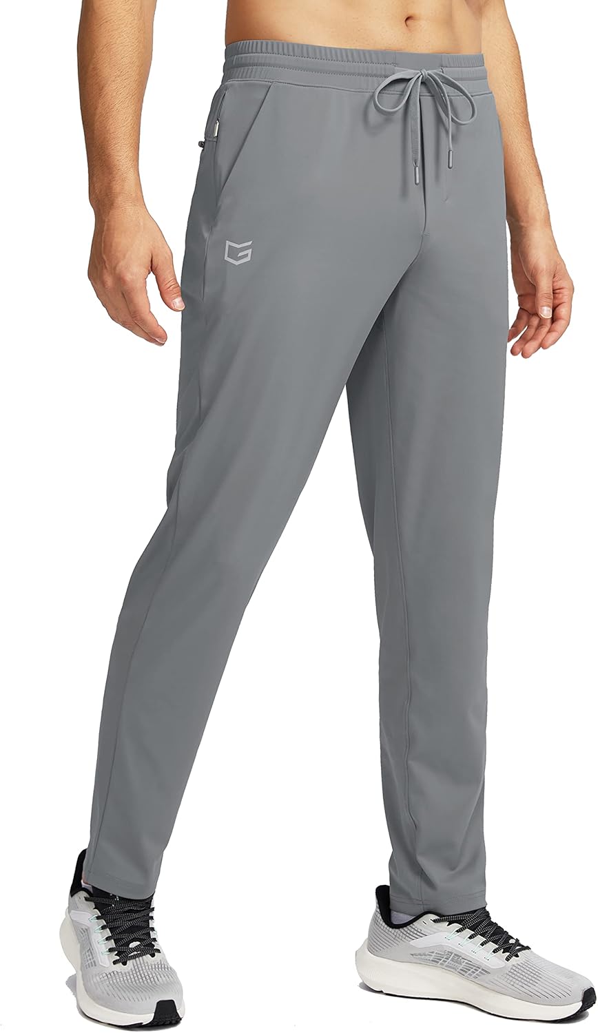 G Gradual Mens Sweatpants, Special Athletic Slim Fit Pants with Zipper Pockets,...