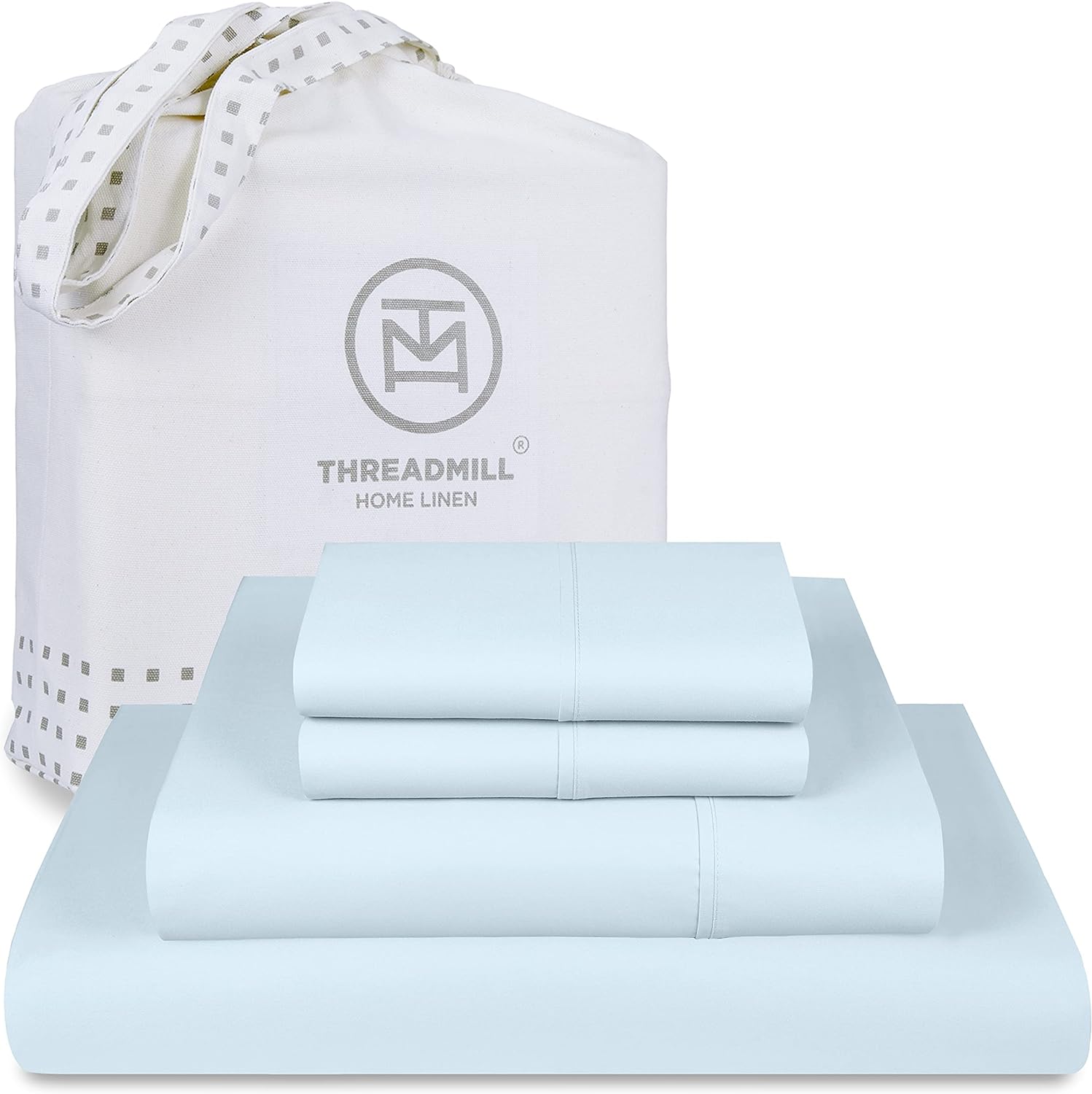 Threadmill Cotton Queen Sheet Set, Special 500 Thread Count Bed Sheets, High-Qua...