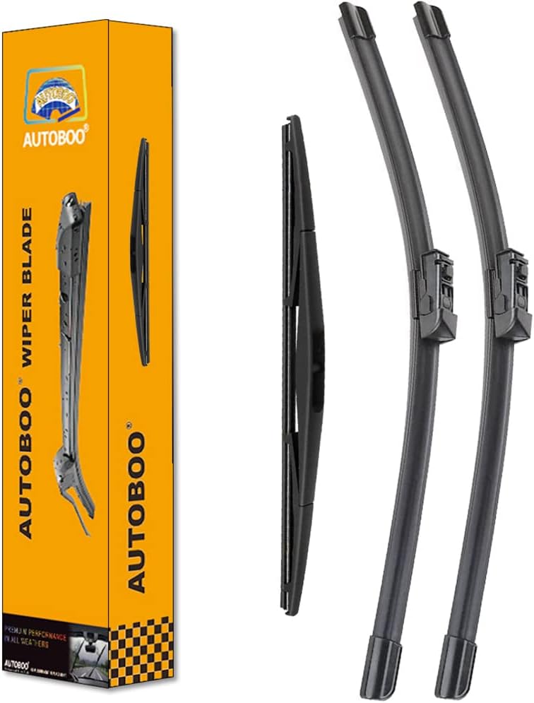 AUTOBOO 26"+16" Windshield Wipers with 12" Rear Wiper Blade Sets Replacement for...