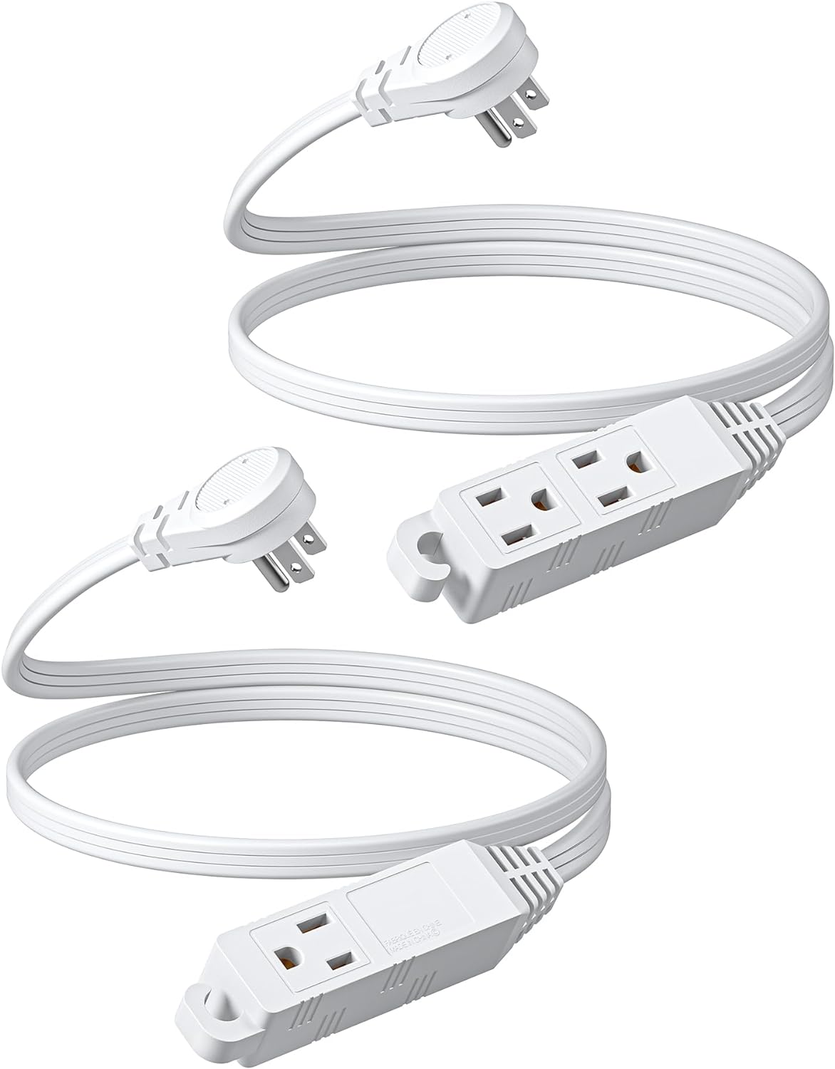 DEWENWILS 3 Outlet Extension Cord, Special Power Cable with Flat Plug, High-Qual...