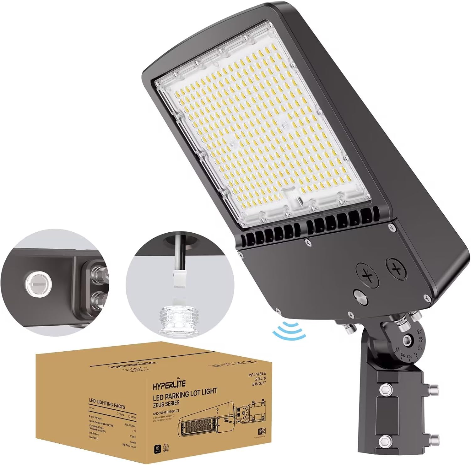 HYPERLITE 200W LED Parking Lot Light, 30000LM Dusk to Dawn LED Parking Lot Light...