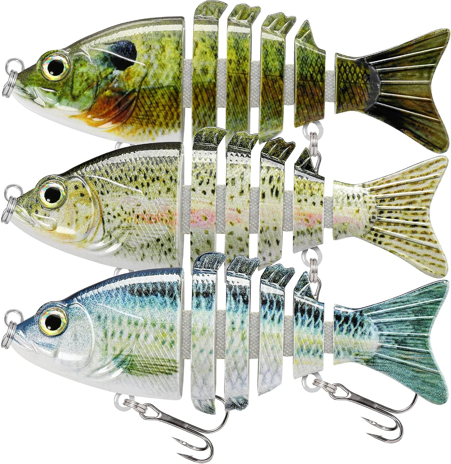 TRUSCEND Fishing Lures for Freshwater and Saltwater, Lifelike Swimbait for Bass...