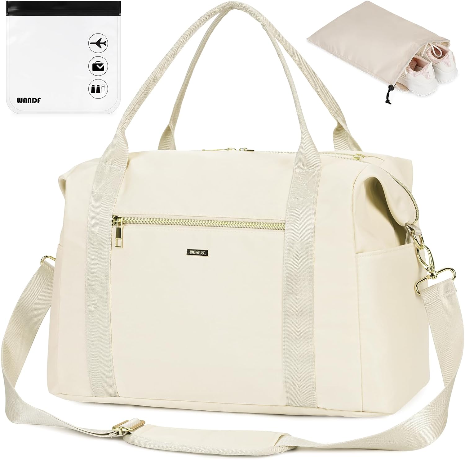 WANDF Cabin Bag 40x20x25 for Ryanair Airlines Underseat Travel Bag with TSA Appr...