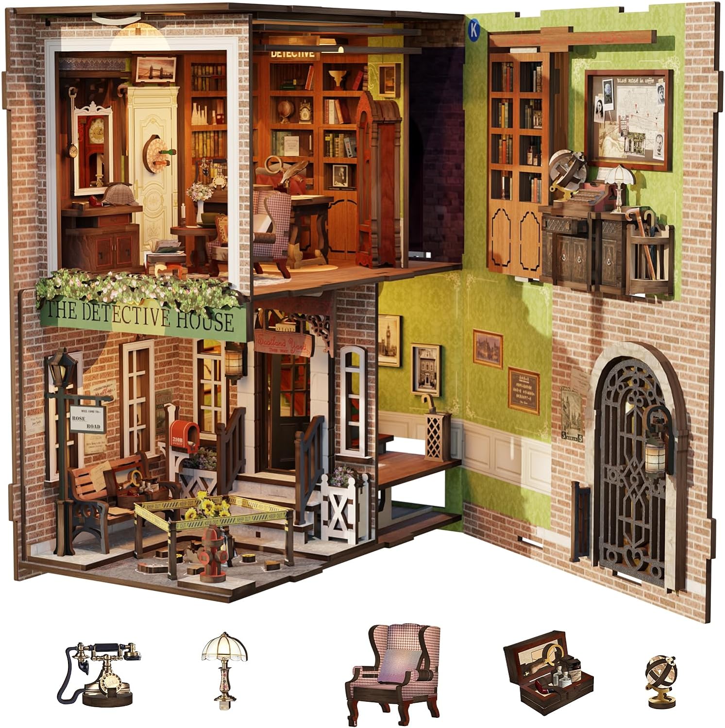CUTEBEE DIY Book Nook Kit, Special Bookshelf Insert DIY Miniature Kit, Innovativ...