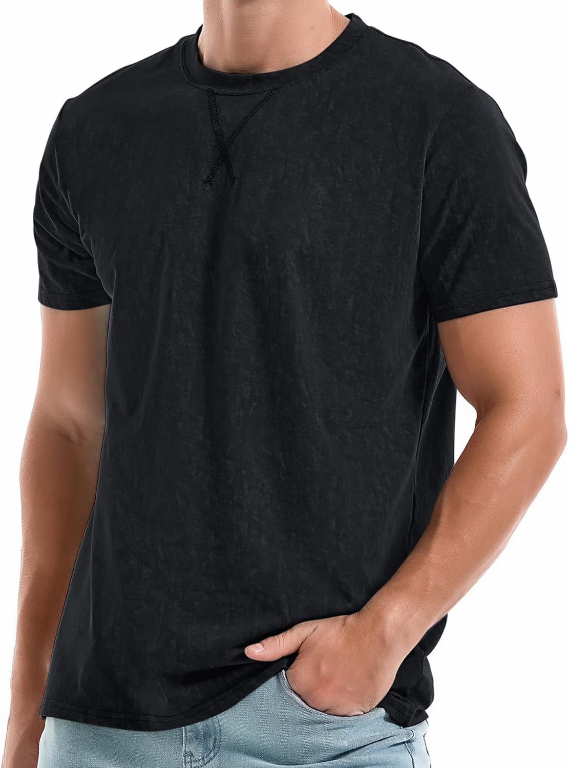 KLIEGOU Men's T-Shirts, Premium Cotton Crew Neck Tees for Comfort, High-Quality...