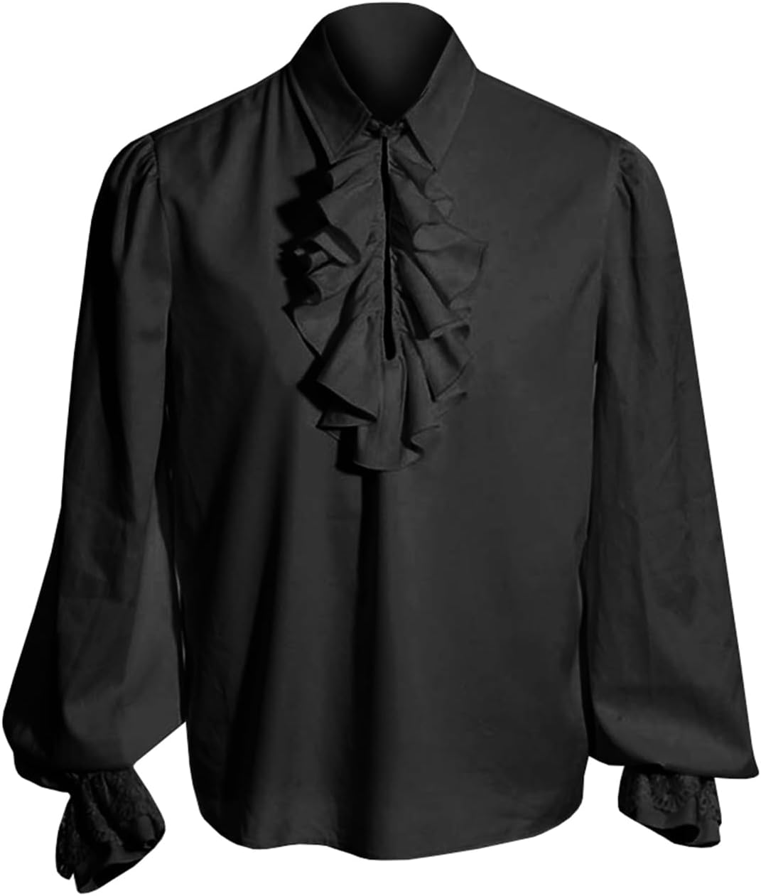 Bbalizko Mens Pirate Shirt Ruffle Victorian Renaissance Steampunk Vampire Poet S...