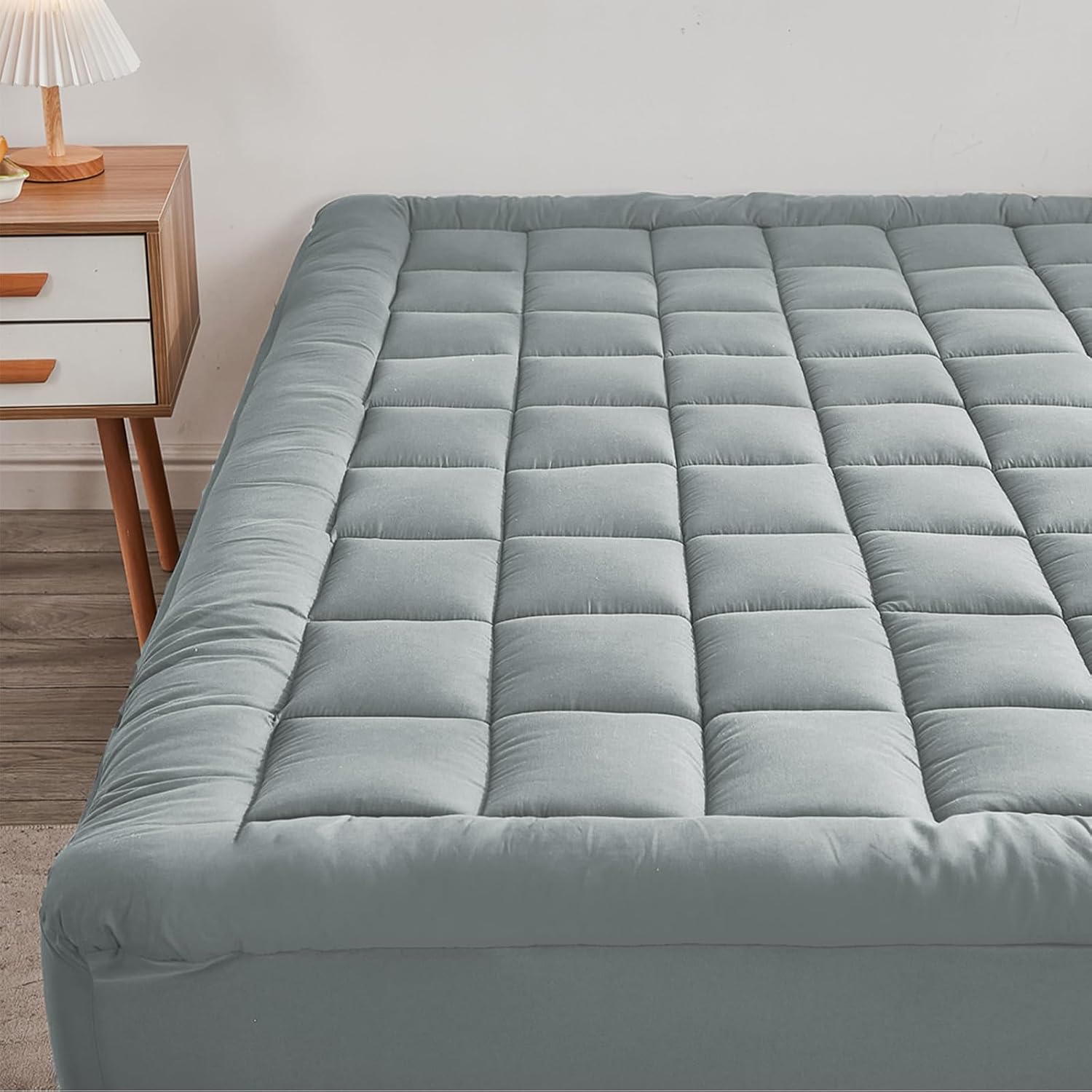Mattress Pad - Soft and Breathable Mattress Protector Cover - Pillow Topper with...