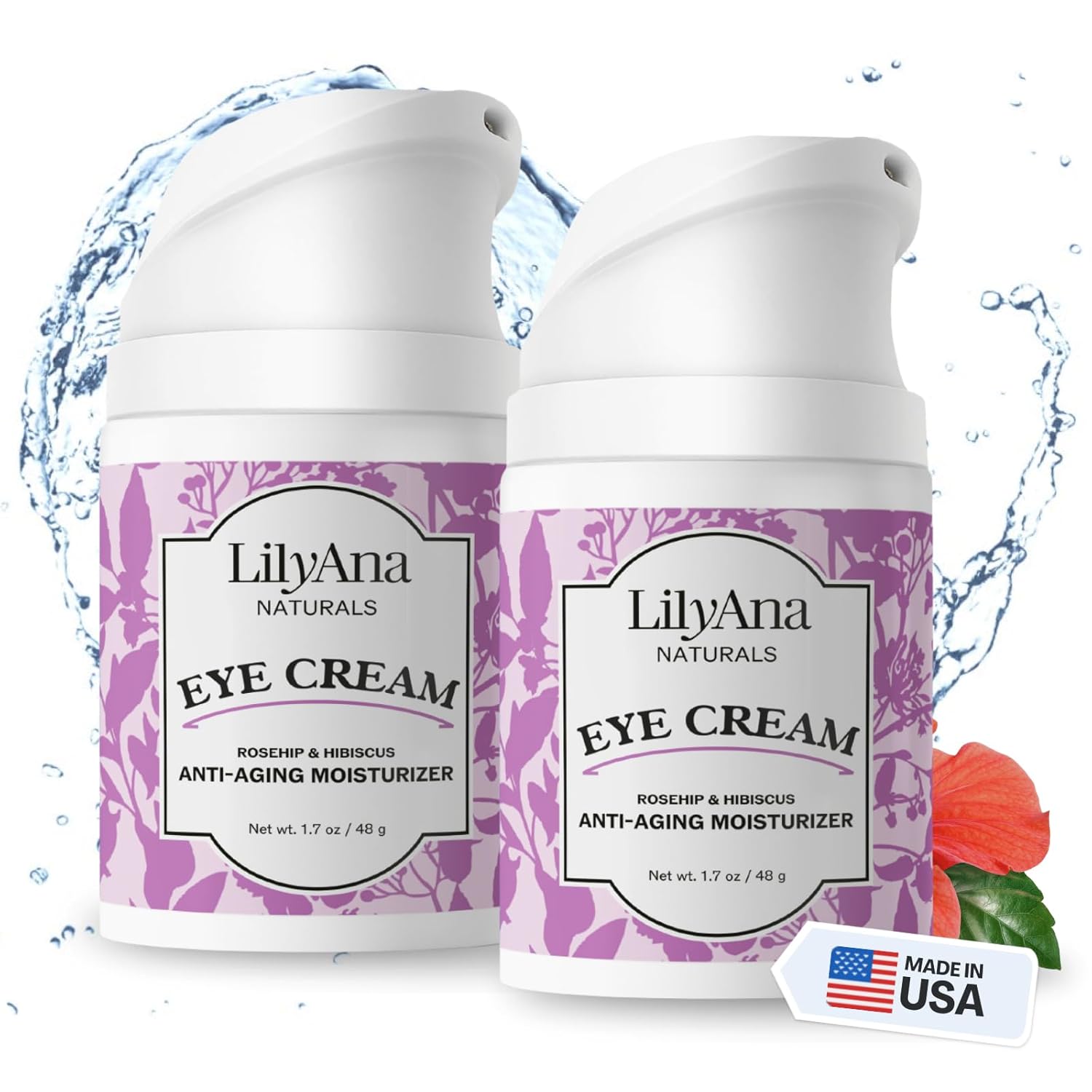 LilyAna Naturals Eye Cream - Eye Cream for Dark Circles and Puffiness, Under Eye...