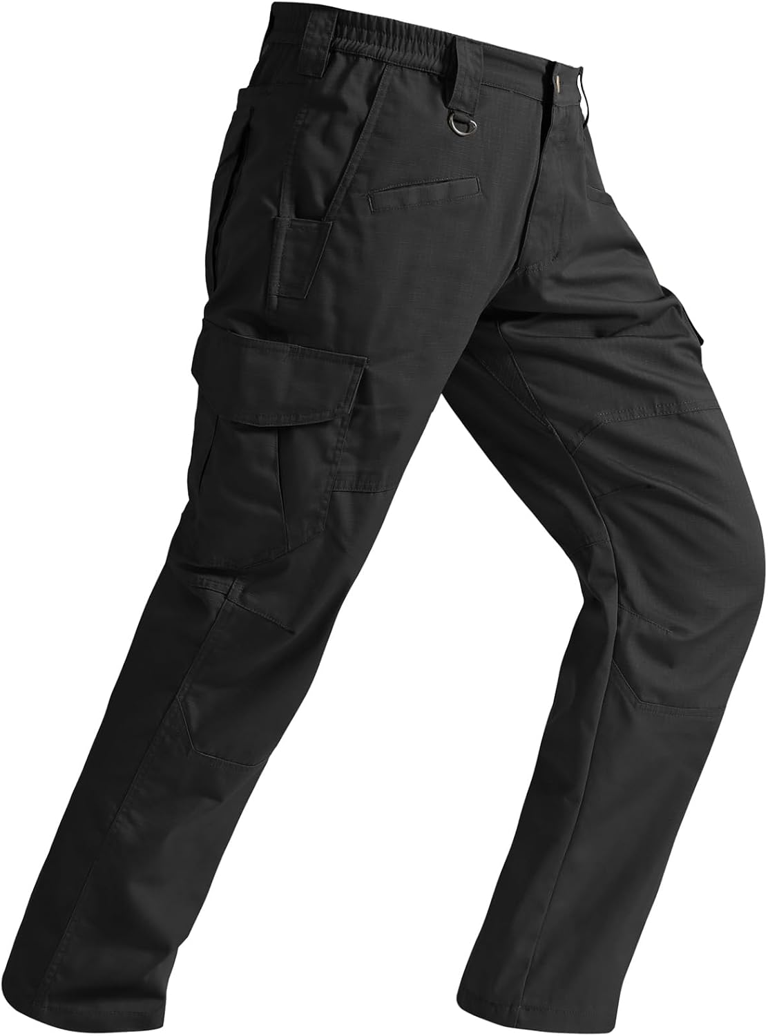 SPOSULEI Mens Tactical Pants Ripstop Cargo Work Pants with 9 Pockets Water Resis...
