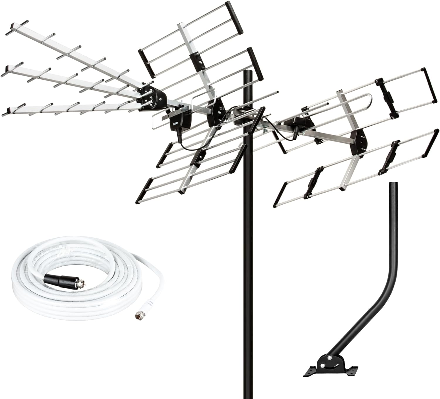 Five Star HDTV Outdoor Antenna 200 Miles Long Range 2024 Upgraded Yagi VHF UHF S...