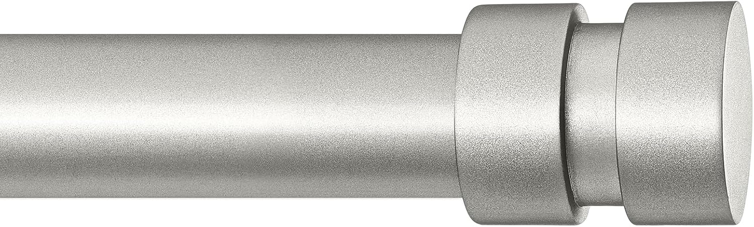 Briofox Silver Curtain Rods for Windows, Special Heavy Duty Curtain Rods with Mo...