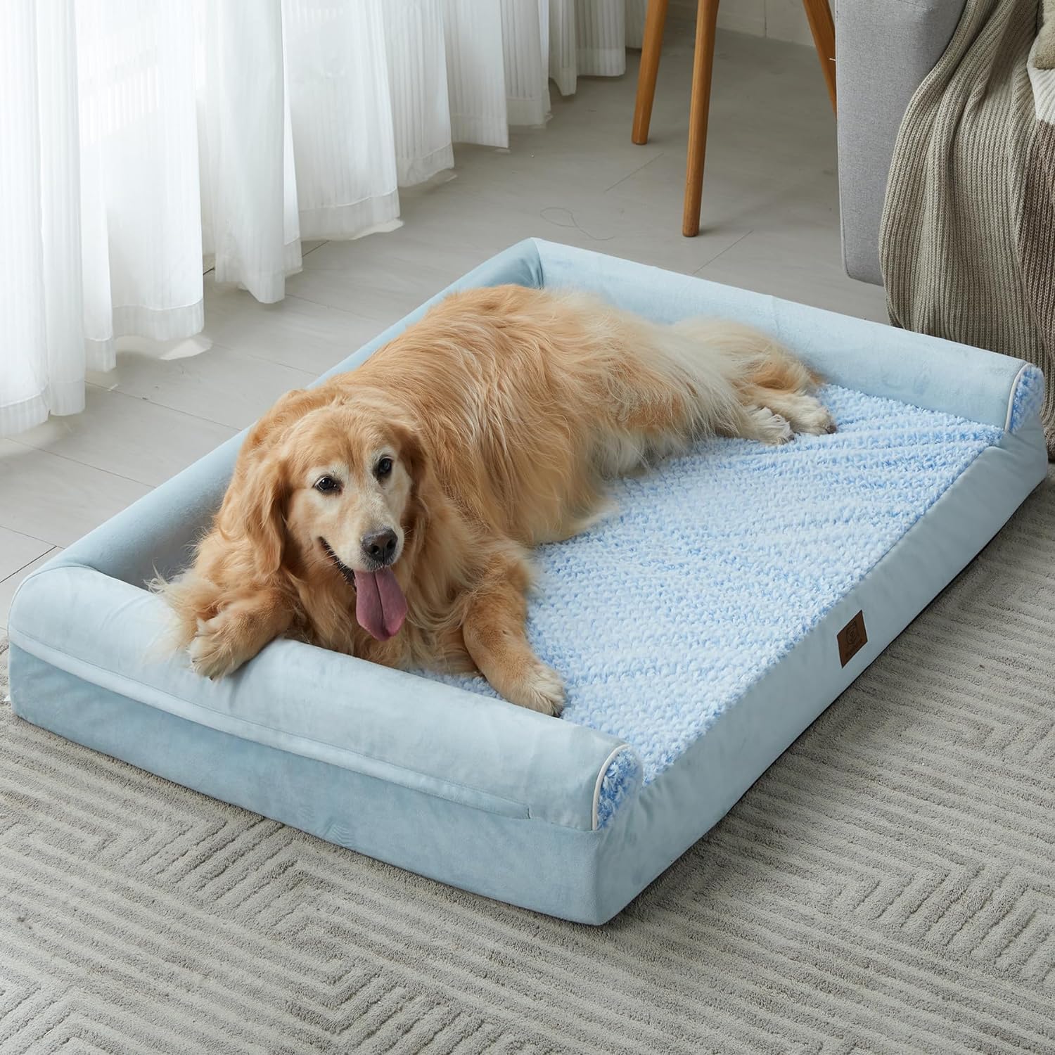 WNPETHOME Dog Beds for Large Dogs, Orthopedic Sofa Dog Bed Mat Pillow with Remov...